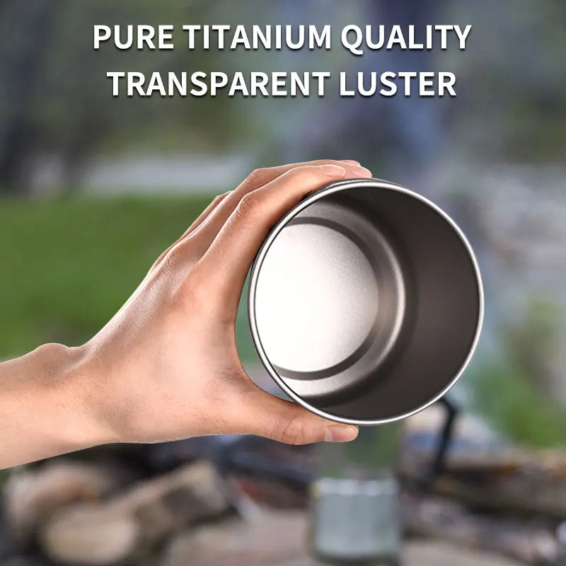 Lightweight Titanium Camping Mug Outdoor Cookware