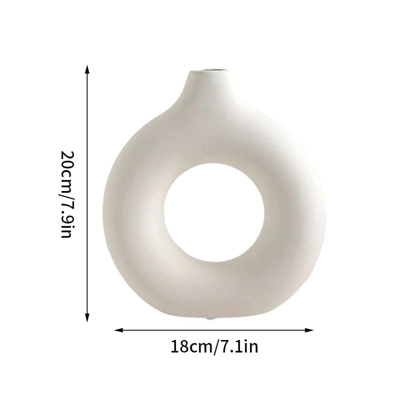 Elegant Spiral White Plastic Vase