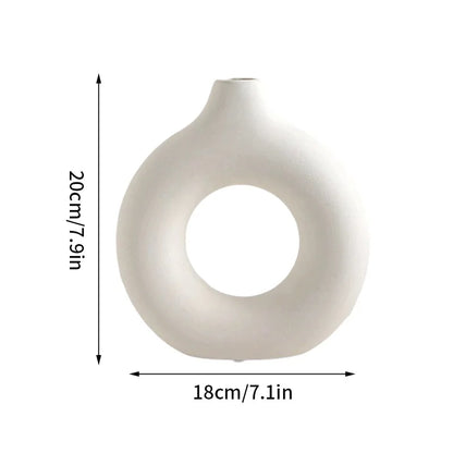 Elegant Spiral White Plastic Vase