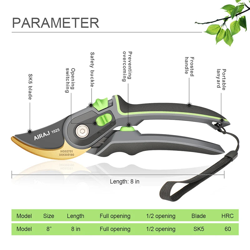 Durable Garden Pruning Shears and Folding Saw Set