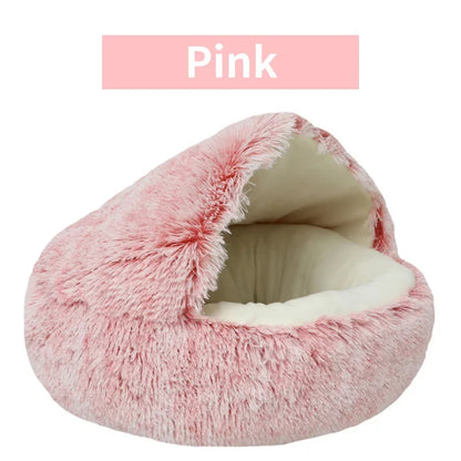 Round Plush Cat Bed