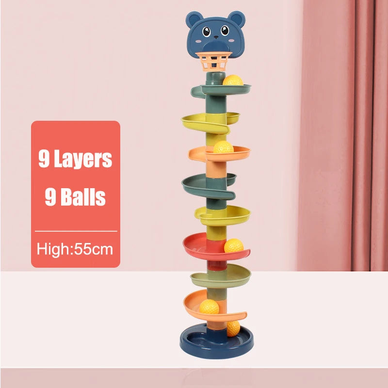 Colorful Sliding Ball Tower Educational Toy