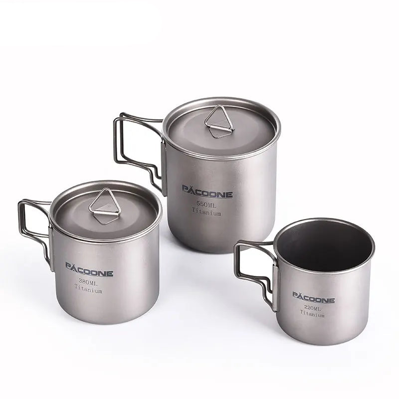 Lightweight Titanium Camping Mug Outdoor Cookware