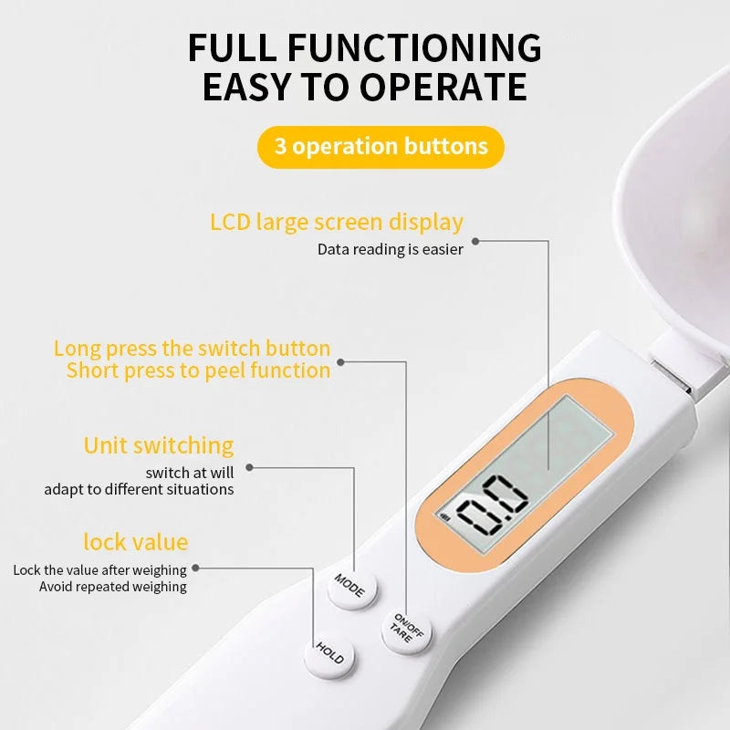 Mini Digital Spoon Scale LCD Kitchen Food Measure Cooking Tool