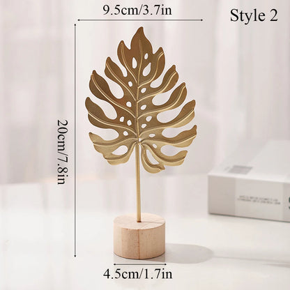 Elegant Gold Ginkgo Leaf Sculpture