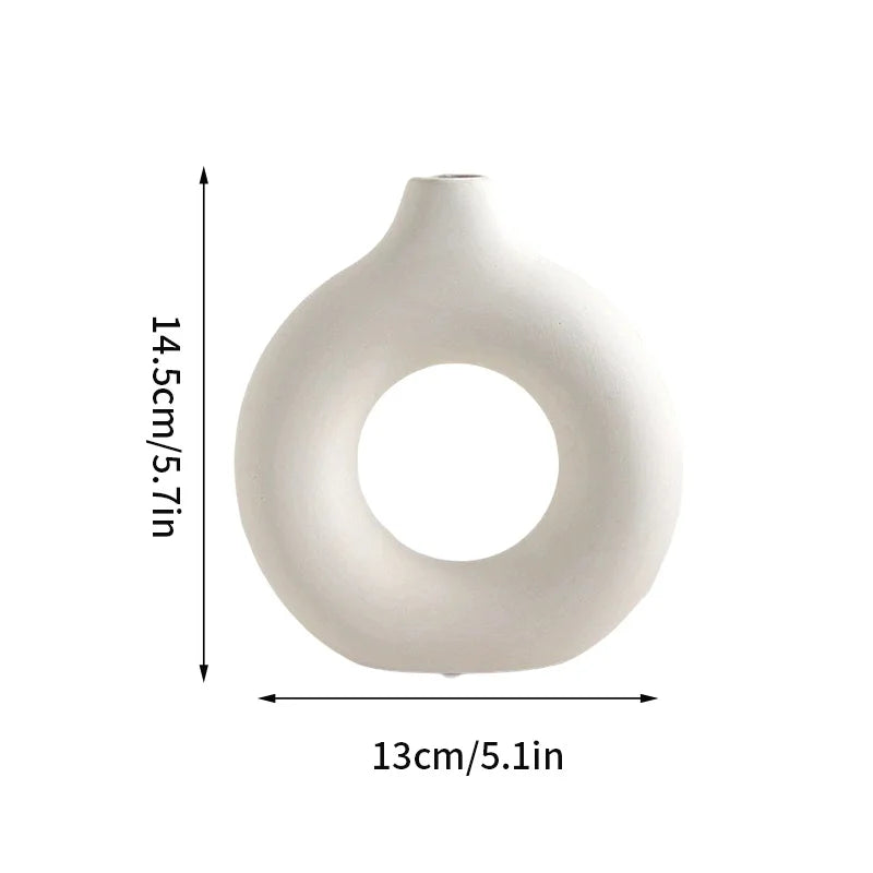 Elegant Spiral White Plastic Vase