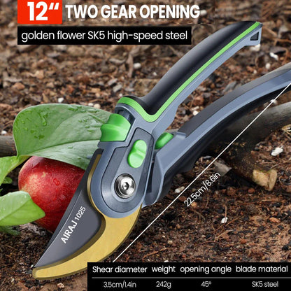 Durable Garden Pruning Shears and Folding Saw Set