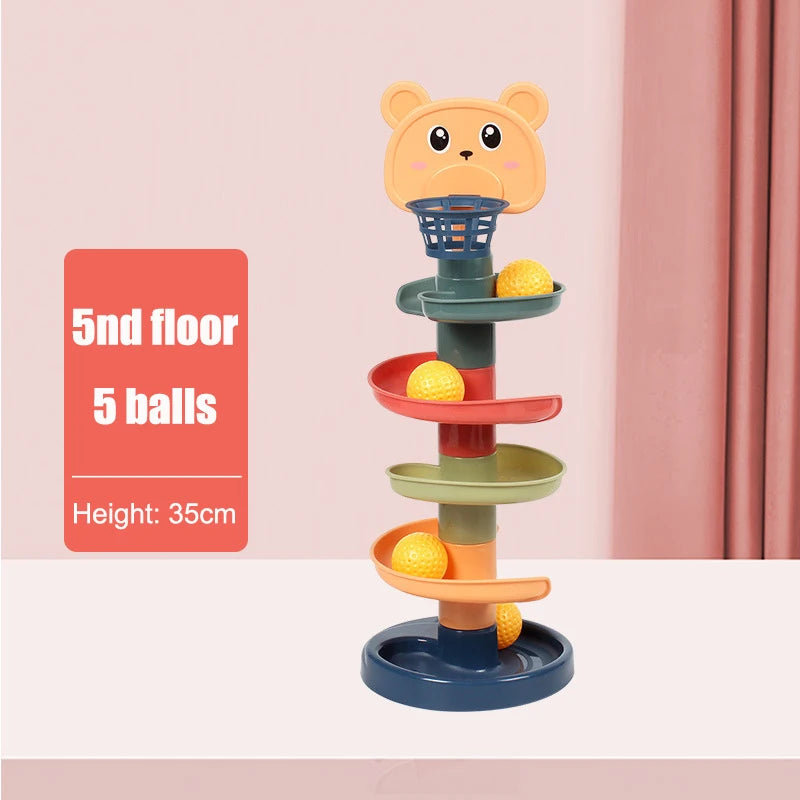 Colorful Sliding Ball Tower Educational Toy