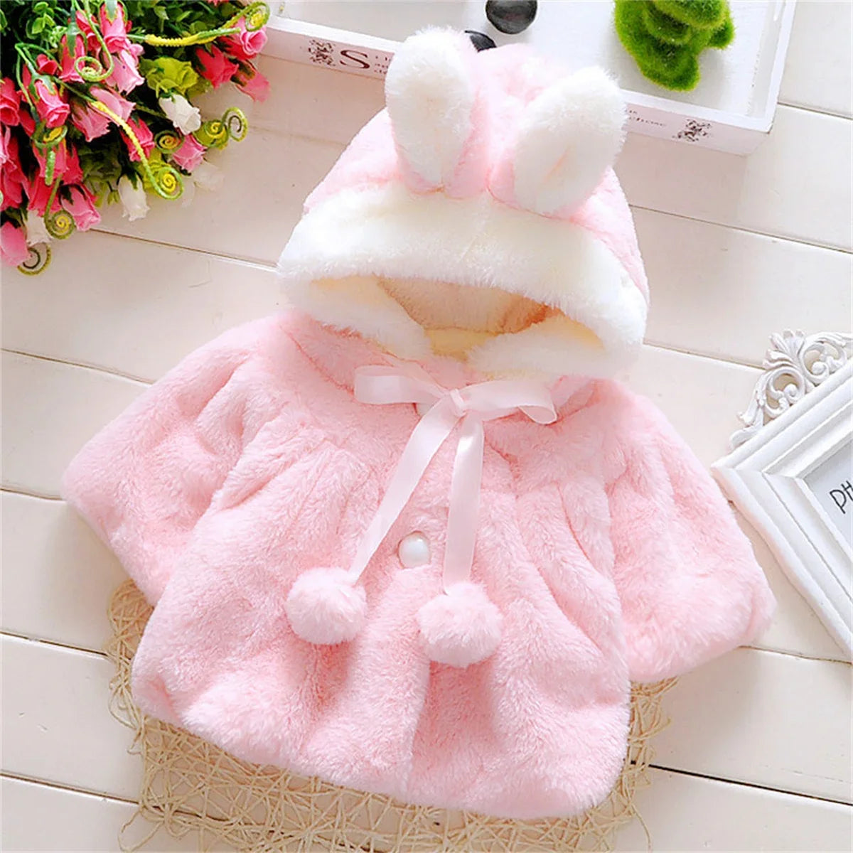 Children's Cape Wool Sweater Shawl Fleece Jacket