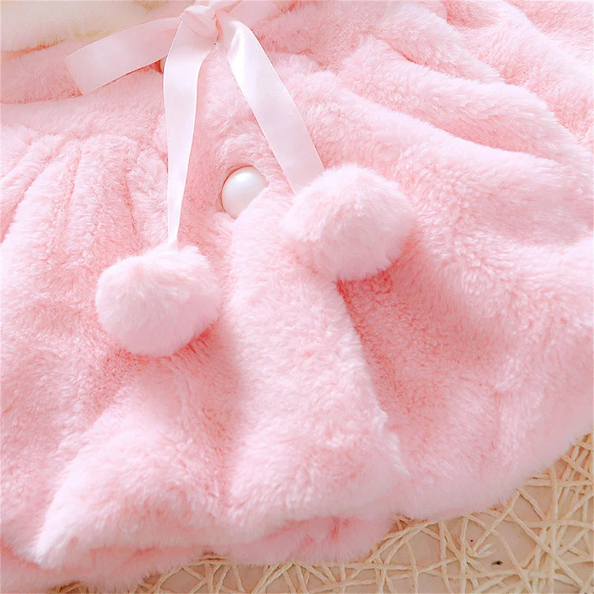 Children's Cape Wool Sweater Shawl Fleece Jacket