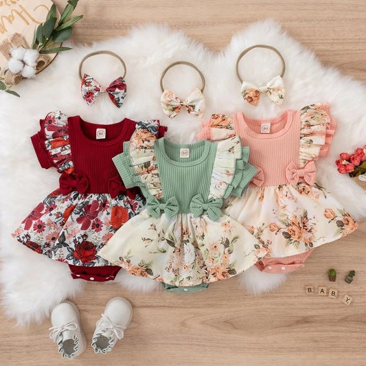 Summer Baby Girl Dress with Bowknot