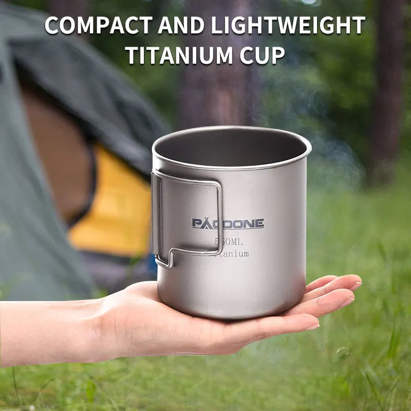 Lightweight Titanium Camping Mug Outdoor Cookware