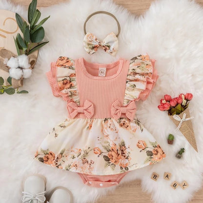 Summer Baby Girl Dress with Bowknot