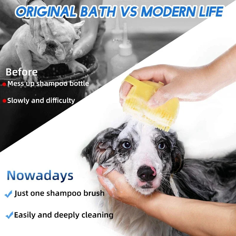 Soft Silicone Pet Shampoo Brush