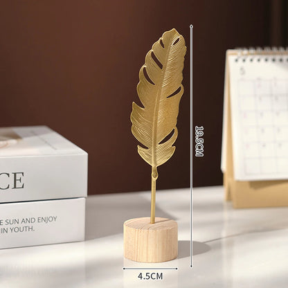 Elegant Gold Ginkgo Leaf Sculpture