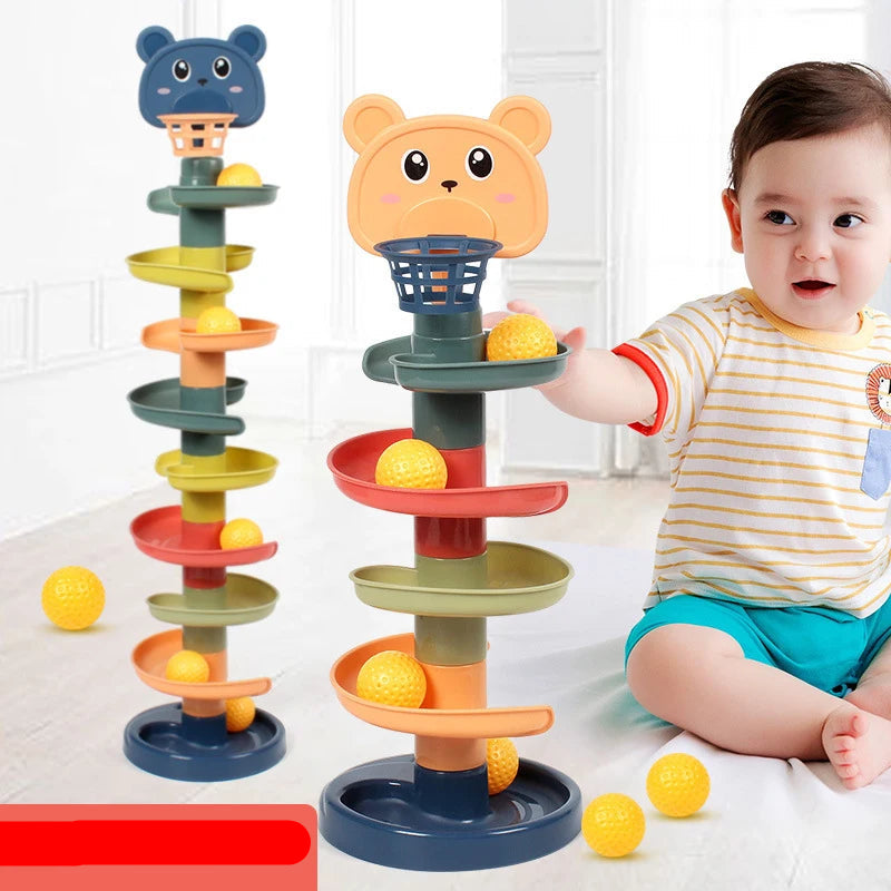 Colorful Sliding Ball Tower Educational Toy