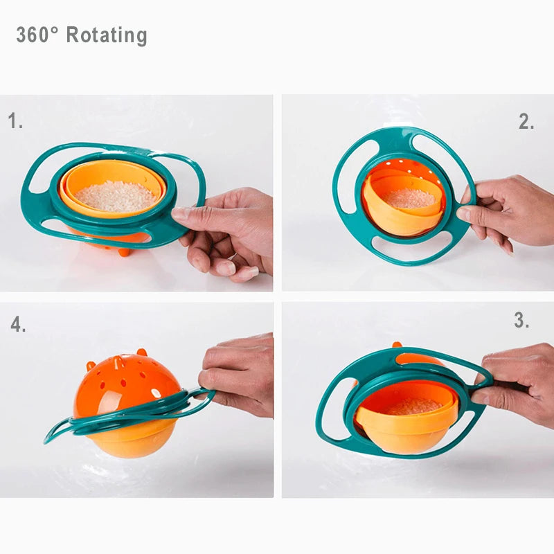 360° Rotating Magic Gyro Bowl Spill-Proof