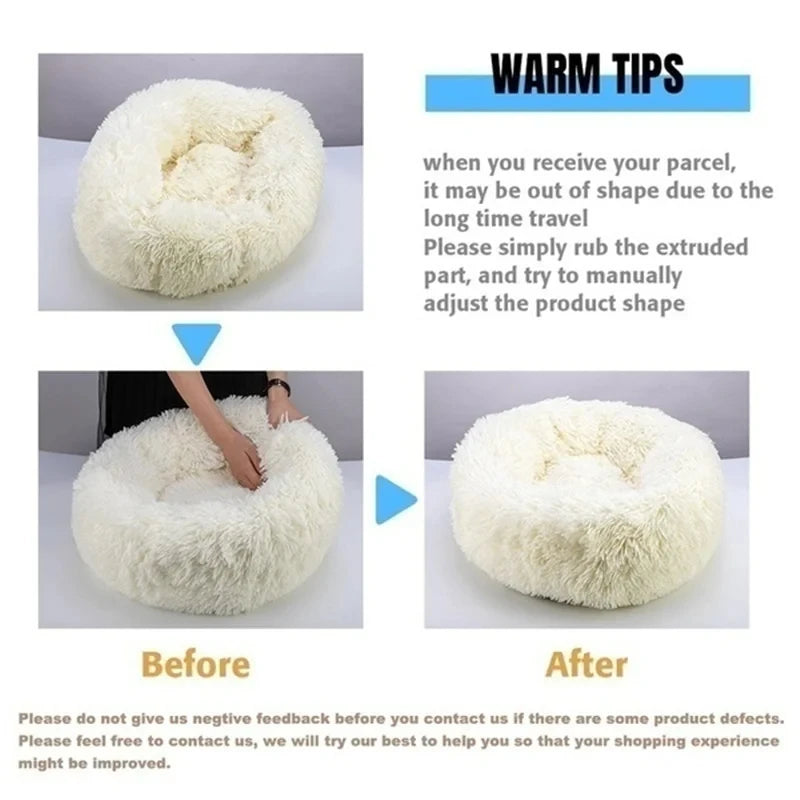 Fluffy Round Dog Bed