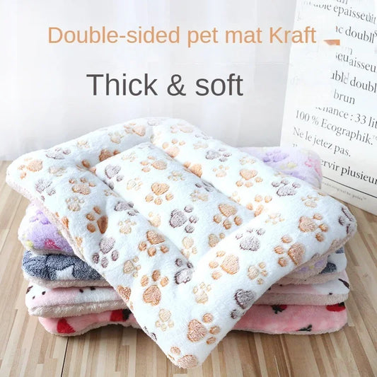 Double-Sided Plush Pet Mat Bed