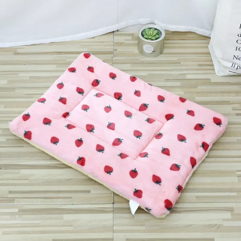 Double-Sided Plush Pet Mat Bed