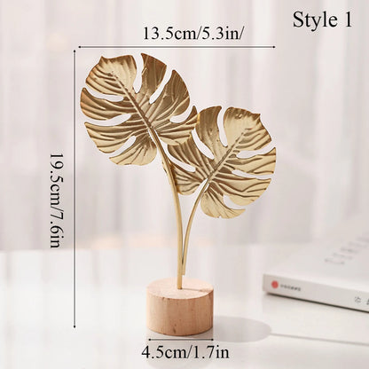 Elegant Gold Ginkgo Leaf Sculpture