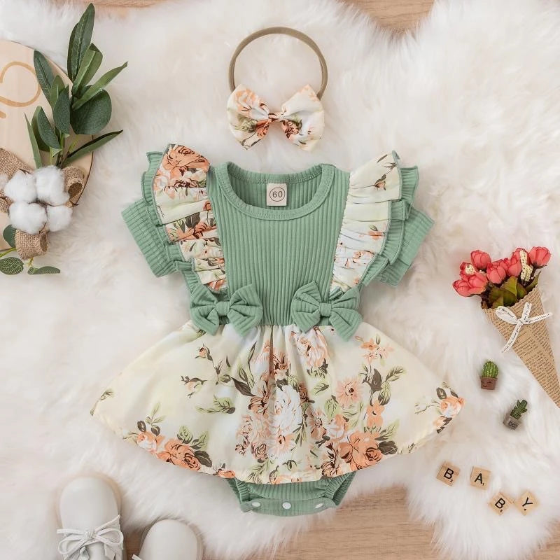 Summer Baby Girl Dress with Bowknot