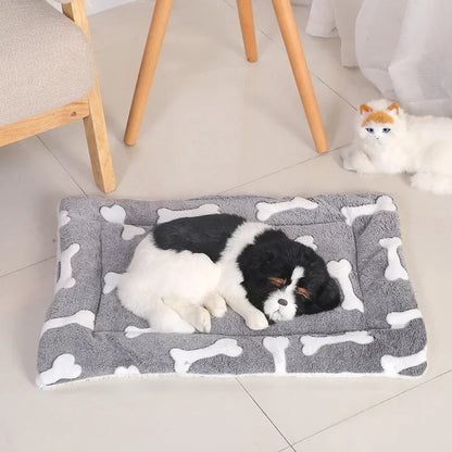 Double-Sided Plush Pet Mat Bed