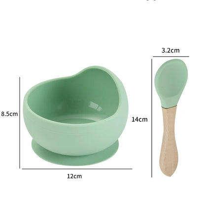 2pcs Silicone Baby Feeding Set