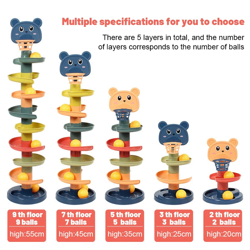 Colorful Sliding Ball Tower Educational Toy