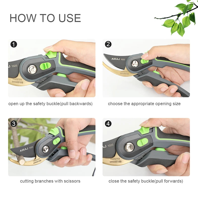 Durable Garden Pruning Shears and Folding Saw Set