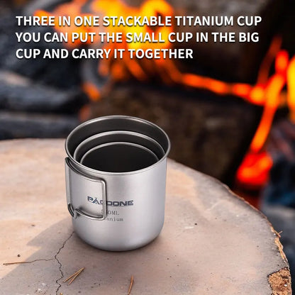 Lightweight Titanium Camping Mug Outdoor Cookware