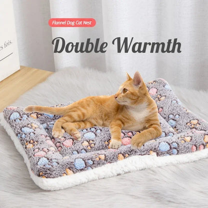 Double-Sided Plush Pet Mat Bed