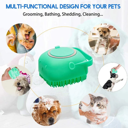 Soft Silicone Pet Shampoo Brush