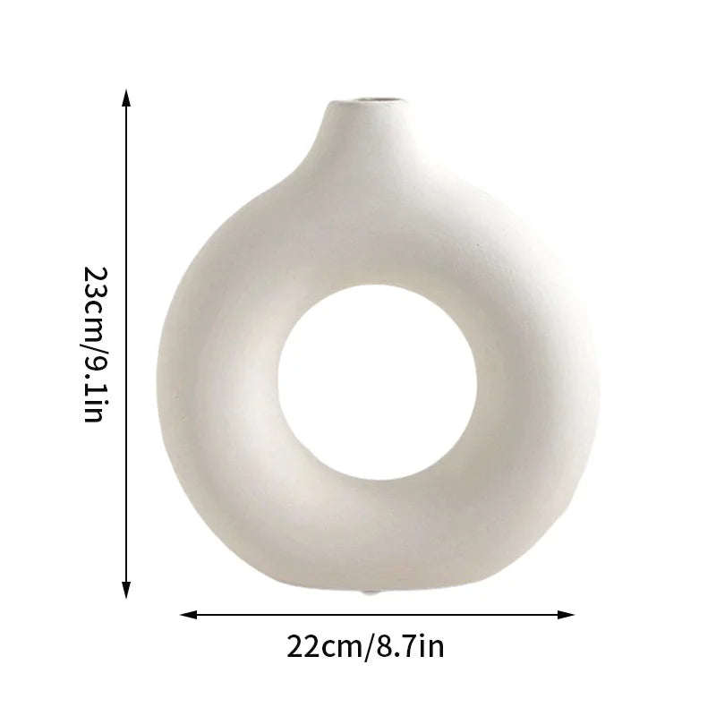 Elegant Spiral White Plastic Vase